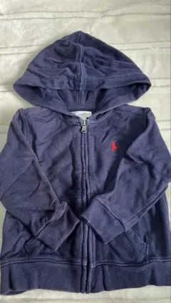 ポロ・ラルフ・ローレン フルジップパーカー 12M ネイビー