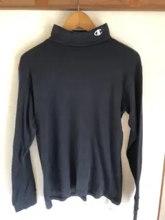 Champion モックネック 長袖カットソー ブラックのサムネイル
