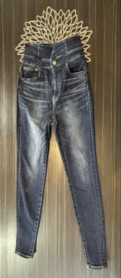 AZUL by moussy ハイウエストスキニージーンズ XS ダークブルー