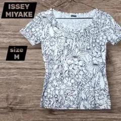 ISSEY MIYAKE FETE　半袖　Tシャツ　カットソー　花柄　白　2　Mのサムネイル