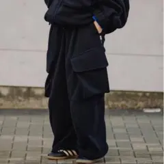clesste POLARTEC WIDE CARGO PANTS ブラック　1のサムネイル