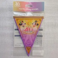 未開封★東京ディズニーリゾート 40周年 ガーランド 紫 ドリームゴーラウンド