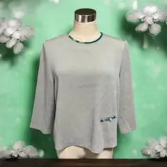 美品 Hitoshi Tamura ヒトシタムラ 詩仙堂 ブラウス 縮緬