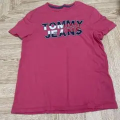 TOMMY JEANS トミージーンズ Tシャツ Mサイズ ピンク　半袖 ロゴのサムネイル