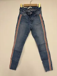 ZARA サイドストライプ　スキニーデニム（Sサイズ相当）