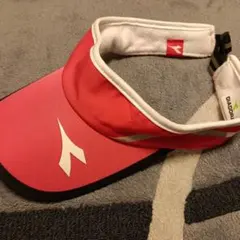 DIADORA テニス サンバイザー ピンク ホワイトのサムネイル