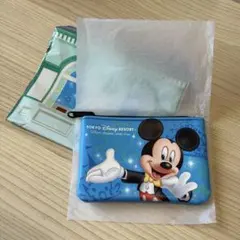 ディズニーリゾート　チケット柄　ポーチ　ミッキーマウス