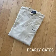 PEARLY GATES 長袖カットソー ベージュ 4メンズ ロゴ ゴルフウェア