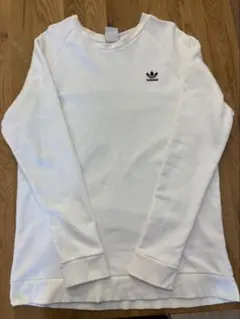 adidas アディダス スウェット トレーナー 白 トレフォイルロゴ