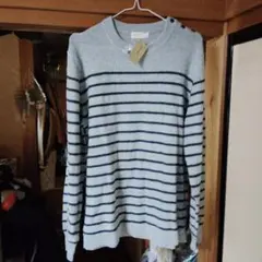 BACK NUMBER ストライプ柄 長袖カットソー XL