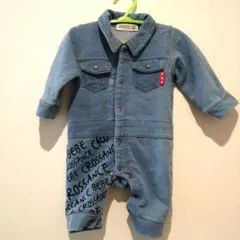CROISSANCE BEBE デニム風ロンパース 70
