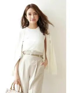 PROPORTION BODY DRESSING ニットアンサンブル 白のサムネイル