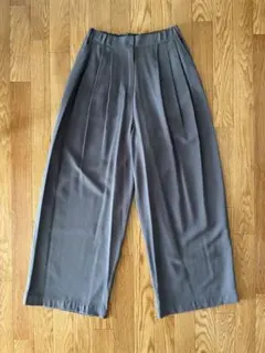 CITEN グレー 3タックワイドパンツ