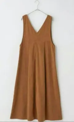 BONLECILL スウェードライク Vネック ジャンパースカート