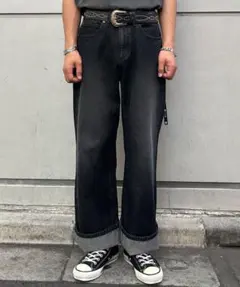 チャオパニック　ロールアップヴィンテージデニム　ゆったりM　未使用タグ付き