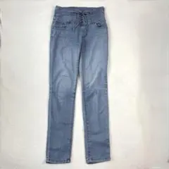 INGNI イング ハイウエスト レースアップ スキニーデニム S ストレッチ