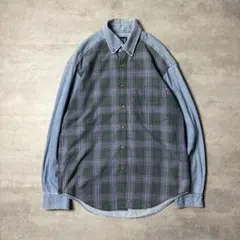 90s OLDGAP チェック切替 ボタンダウン デニムシャツ ヴィンテージ