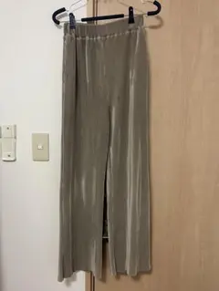 LOWRYSFARM ベロアボトム カーキ色