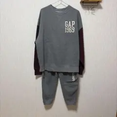 【早い者勝ち✨】GAP 1969 トレーナー グレー/バーガンディセットアップ