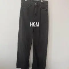 H&M &DENIM ウルトラハイウエスト(グレー・EUR36)