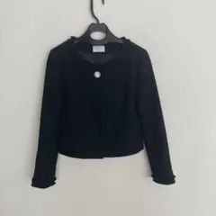 ハロッズ　ツイードジャケット　黒　サイズ2