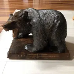 ヴィンテージ木彫り熊　クマ　置物