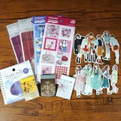 100均シール まとめ売り 9点セット 手帳デコ コラージュ フレークシール