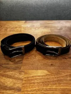 ABAHOUSE レザーベルト 黒 茶 2本セット 本革 メンズ