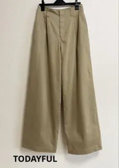 【TODAYFUL】 ワイドパンツ ベージュ 38サイズ