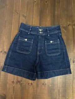 デニム ショートパンツ インディゴブルー - メルカリ