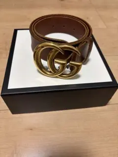 GUCCI GGバックル ブラウンレザーベルトのサムネイル