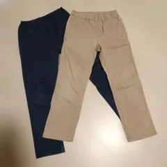２点　ロングパンツ 長ズボン ネイビー ベージュ