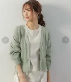 GLOBAL WORK 洗えるワッフルカーディガン