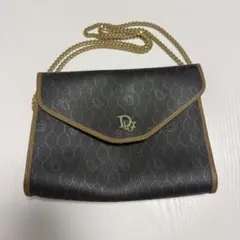 激レア】 Dior ハニカム柄 チェーン ショルダーバッグ 黒 ラメ - メルカリ