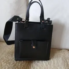ZARAブラックトートバッグ ショルダーストラップ付き