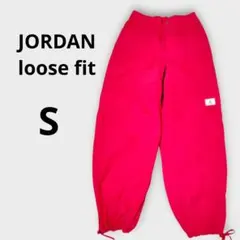 JORDAN loosefit 赤 スキーナイロンカーゴパンツ S