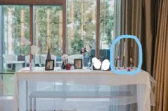 ゴールドキャンドルホルダーとキャンドルセット