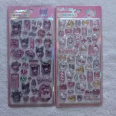 正規品　サンリオ　クロミ　ハローキティー　ボンボンドロップシール　2枚セット