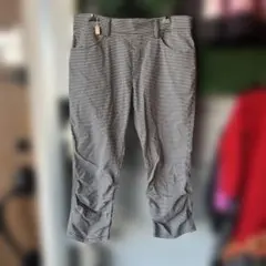 №22チェック柄カジュアルパンツL