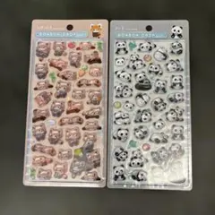 正規品】アルパカ パンダ ボンボンドロップ シール ミニチャーム 