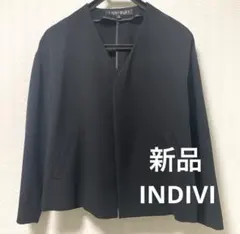 新品未使用✨極美品 INDIVI ジャケット 羽織り ブラック 40サイズ相当