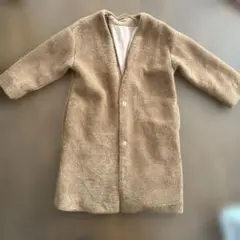 Lサイズ ベージュ フリースコート