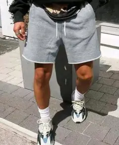 新品　スウェットハーフパンツ　グレーのサムネイル