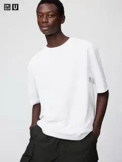 UNIQLO U エアリズムコットンオーバーサイズTシャツ/5分袖