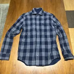 ラコステ　ネルシャツ ネイビー グレー チェック