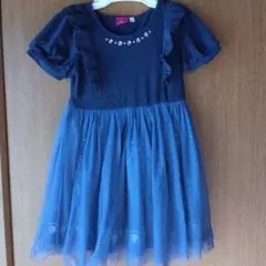 Disney Princess ネイビー ワンピース 120　チュール　アリエル