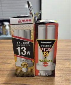 未使用Panasonic ALEGツイン蛍光灯 電球色　FDL13EX-L 2個