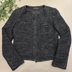 【modify】モディファイ 美品 ツイード ジャケット フリンジ フォーマル