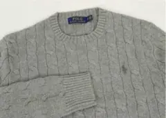 【人気色・美品】ラルフローレン M　POLO ケーブルニットセーター