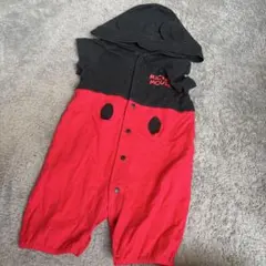 ミッキーマウス ロンパース 50-60cm 赤黒